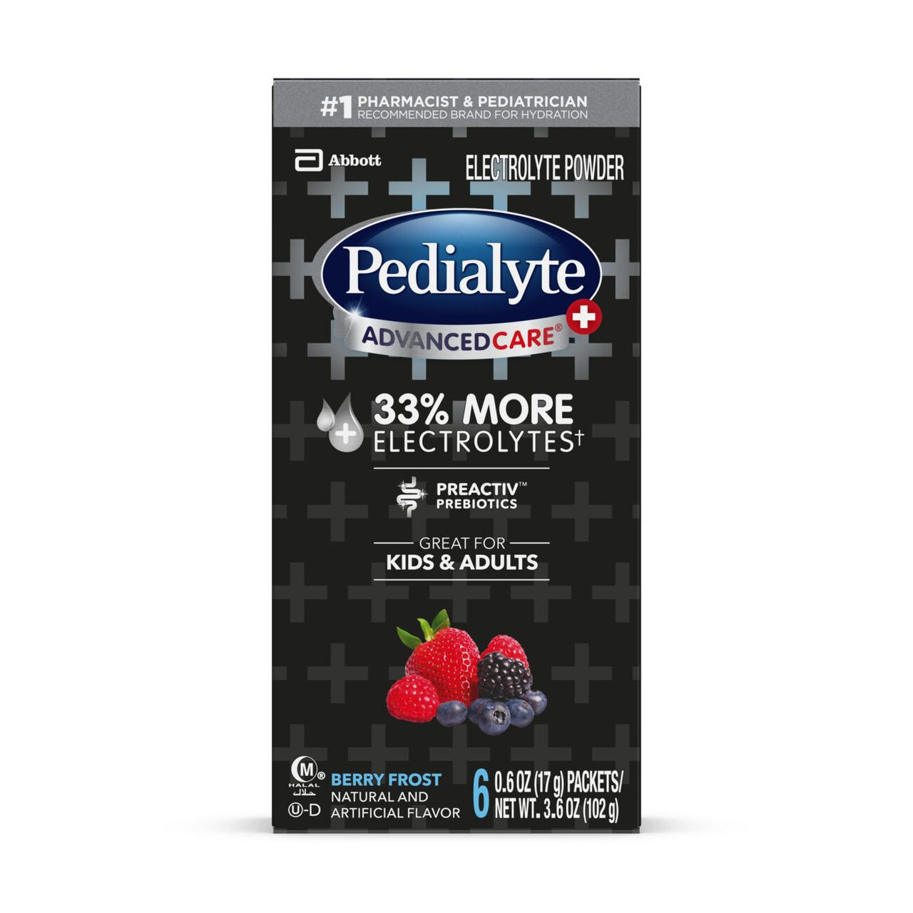 Pedialyte AdvanceCare Berry Frost flavor (powder)
